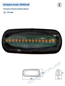 0090LUB LR Kayan Sinyal Lambası Beyaz