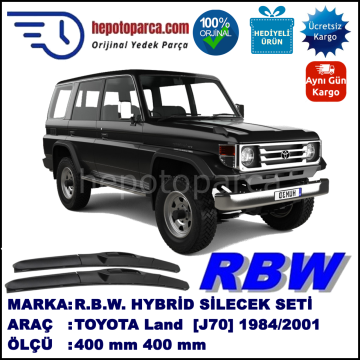 TOYOTA Land Cruiser [J7] 11.84-08.01 400 / 400 mm. RBW Hybrid Silecek Seti. U Kanca Uyumlu Hibrit
