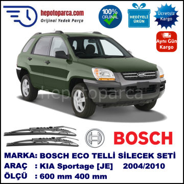KIA Sportage [JE] 09.04-05.10 600 / 400 mm. BOSCH ECO Telli Silecek 2'li Takım