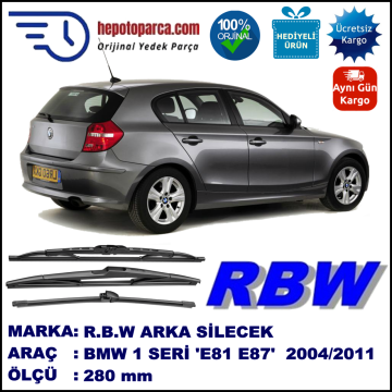BMW 1 SERIES HB [E81,E87] MUZ ARKA SİLECEK RBW ARACA ÖZEL (2004-2011)