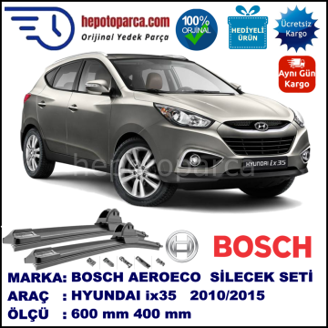 HYUNDAI ix35 [TM] 01.2010-..., 600 / 400 mm. BOSCH AEROECO Aparatlı Muz Silecek