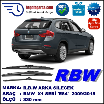 BMW X1 [E84] MUZ ARKA SİLECEK RBW ARACA ÖZEL (2009-2015)