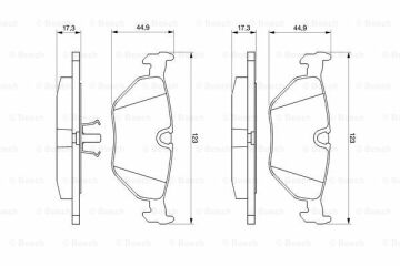 Disk Balata - Arka - [WVA 20995] -  [ 123,1X44,9X1 520 i 198909 - 199512; 316 i Compact 199403 - 200009; 525 i 198909 - 199512; Z 3 1.9 199509 - 199912; 316 i Compact 199812 - 200009; 520 i Touring 199111 - 199612; Z 3 1.8 199503 - 199812; Z 3 1.9 19