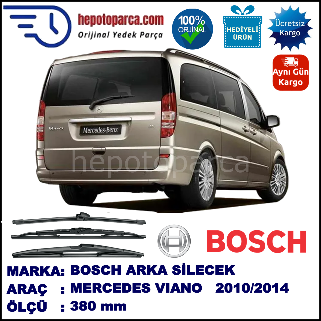MERCEDES VIANO [W639] / VITO  MUZ ARKA SİLECEK RBW ARACA ÖZEL (2010-2014)