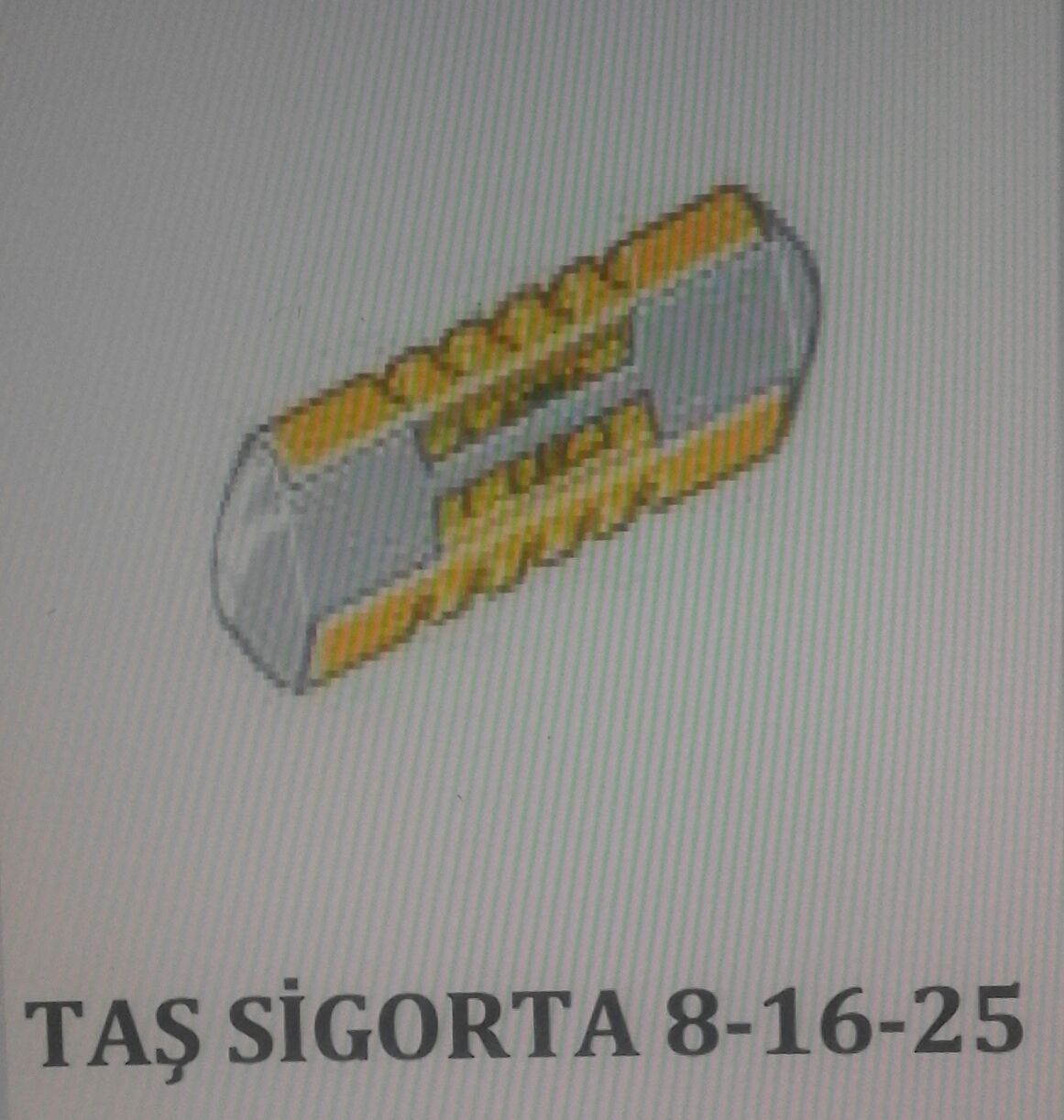 MTA-1-02-07 MTA TAŞ SİGORTA MTA  16  AMP.(02.00171) KIRMIZI 100 AD