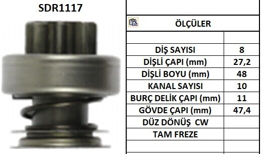SDR1117  MARS DISLISI-8DIS CHRYSLER DODGE NEO N 1545 1006209794 10115450