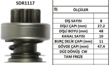 SDR1117  MARS DISLISI-8DIS CHRYSLER DODGE NEO N 1545 1006209794 10115450
