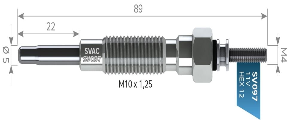 SVAC SV097 KIZDIRMA BUJİSİ CANTER FE-511 FE-711 MITSUBISHI