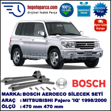 MITSUBISHI Pajero IO  03.1998-06.2000, 470 / 470 mm. BOSCH AEROECO Aparatlı Muz Silecek