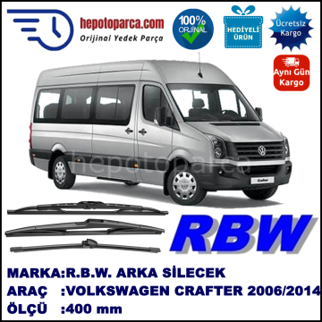 VOLKSWAGEN CRAFTER MUZ ARKA SİLECEK RBW ARACA ÖZEL (2006-2016)