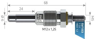 SV103 KIZDIRMA BUJİSİ RENAULT 11-19-21 VOLVO 340