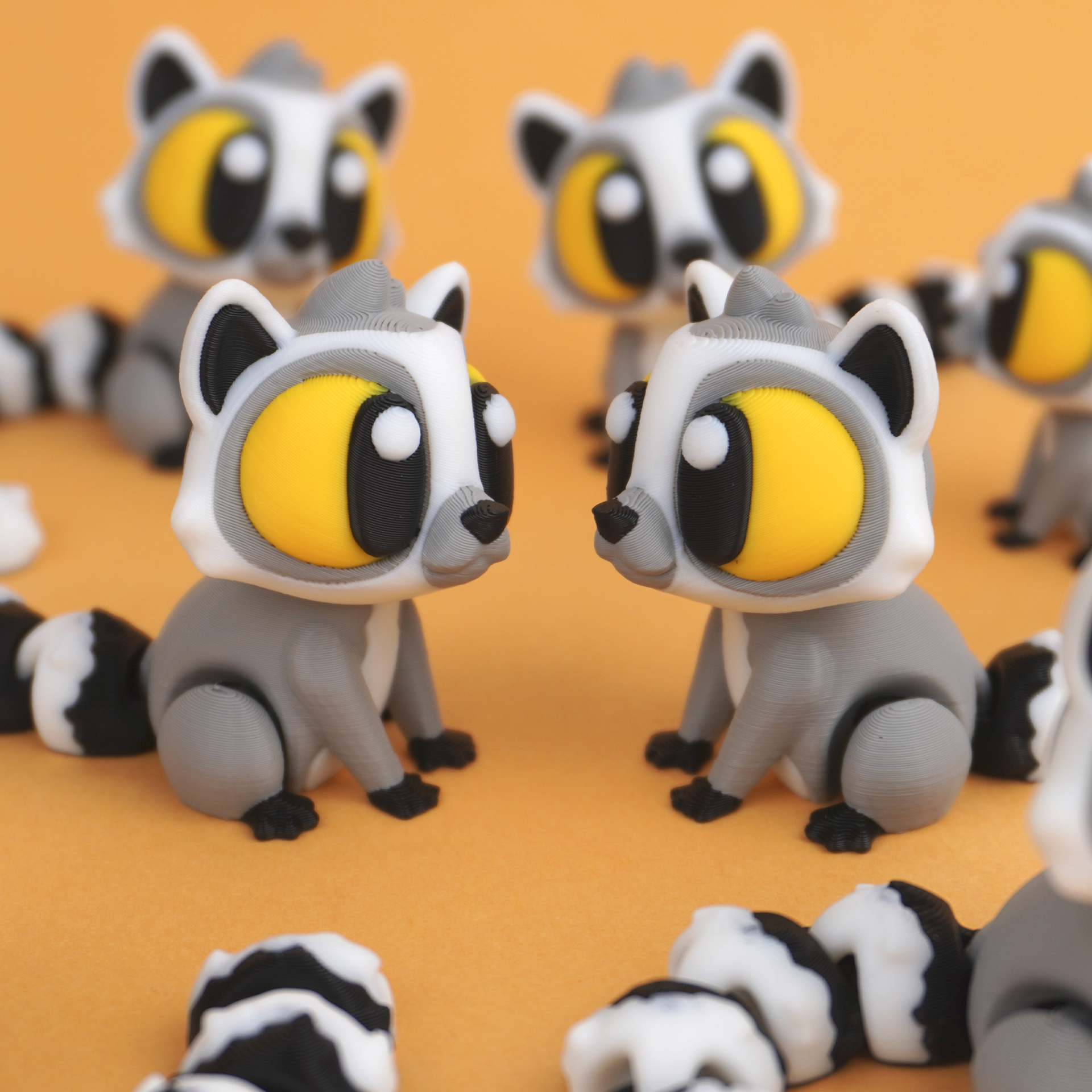 Coffeecraft Sevimli Lemur - Hem Oyuncak Figür Hem Anahtarlık