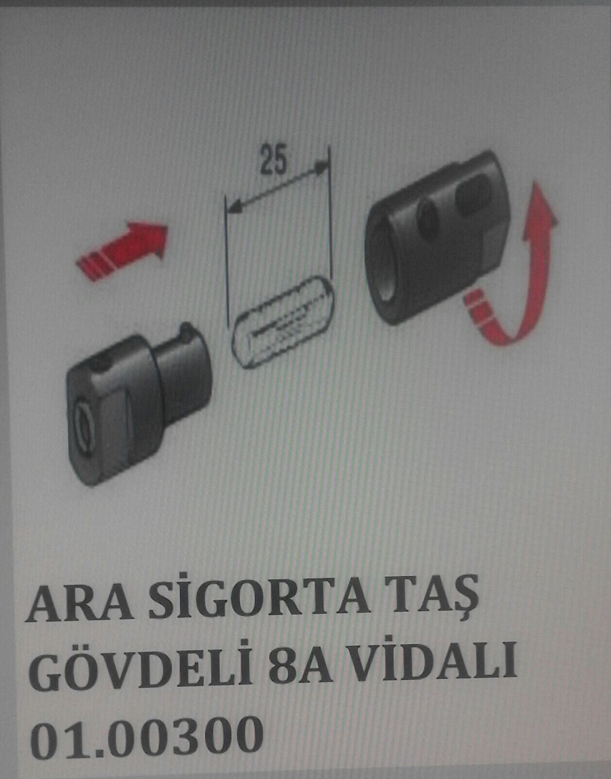 ARA SİGORTA TAŞ GÖVDELİ VİDALI MTA 0100300