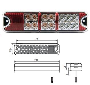 YD-D 0416 LEDLİ KAŞ LAMBASI 12/24V