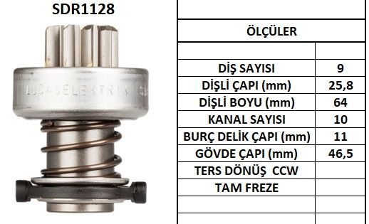 SDR1128  MARS DISLISI-9DIS MERCEDES TURBO YM. - VW GOLF 1.6DJETTA