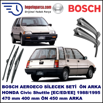 HONDA Civic Shuttle [EC/ED/EE] 01,1988-06,1995 Bosch Aeroeco Ön ve Arka Silecek Takımı
