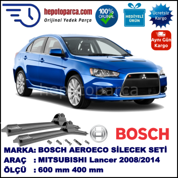 MITSUBISHI Lancer Sportback [CX] 07.2008-..., 600 / 400 mm. BOSCH AEROECO Aparatlı Muz Silecek