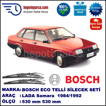 LADA Samara  01.84-... 530 / 530 mm. BOSCH ECO Telli Silecek 2'li Takım