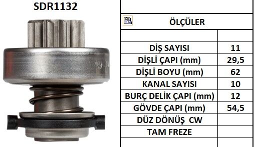 SDR1132  MARS DISLISI-11DIS ALFA ROMEO 33TR,7 5TR - ROVER - CHRYSLER 1641 706 132388 9003336206 10107060