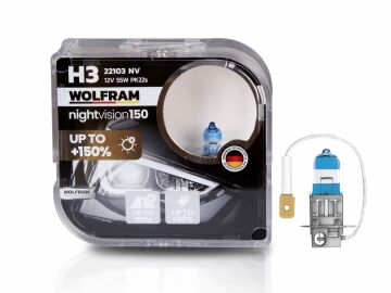 22103 NV H3 12V 55 PK22s NIGHT VISION +150% FAZLA