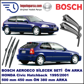 HONDA Civic Hatchback [EJ/EK] 10,1995-02,2001 Bosch Aeroeco Ön ve Arka Silecek Takımı