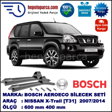 NISSAN X-Trail [T31] 04.2007-..., 600 / 400 mm. BOSCH AEROECO Aparatlı Muz Silecek