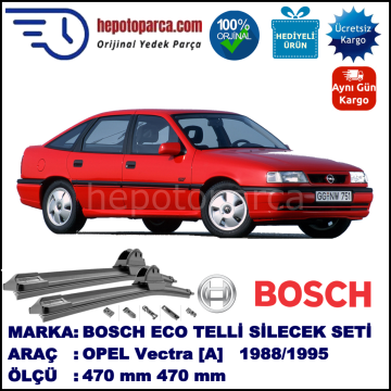 OPEL Vectra [A] 09.1988-08.1995, 470 / 470 mm. BOSCH AEROECO Aparatlı Muz Silecek