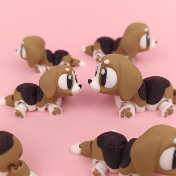 Coffeecraft Sevimli Beagle Köpek - Hem Oyuncak Figür Hem Anahtarlık