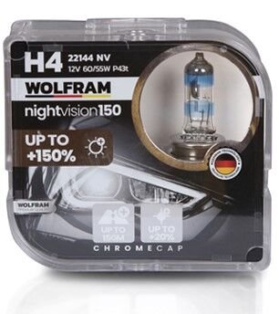 22144 NV H4 12V 60/55 P43t NIGHT VISION +150% FAZL