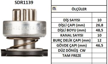 SDR1139  MARS DISLISI-10DIS FORD COURIER 1.6, FIESTA 1.2,1.4SIK FREZE