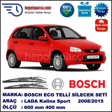 LADA Kalina Sport  08.08-... 600 / 400 mm. BOSCH ECO Telli Silecek 2'li Takım