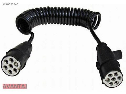 ELEKTRIK KABLOSU - 7 PIN - ERKEK ''S'' SOKETLİ - 3,5 DORSE KABLOSU