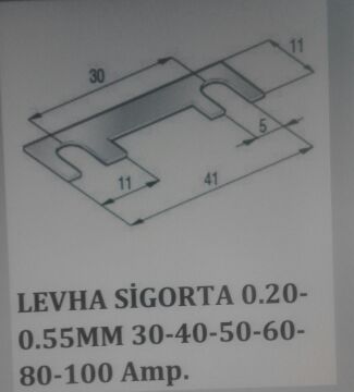 LEVHA SİGORTA MTA (SAC) 40 AMP. 0200300