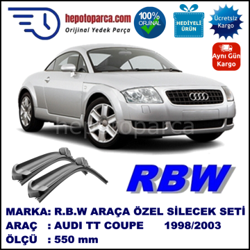 AUDI TT Coupé [8N3] 07.98-04.03 550 /  mm. RBW Muz Silecek U Kanca Uyumludur.