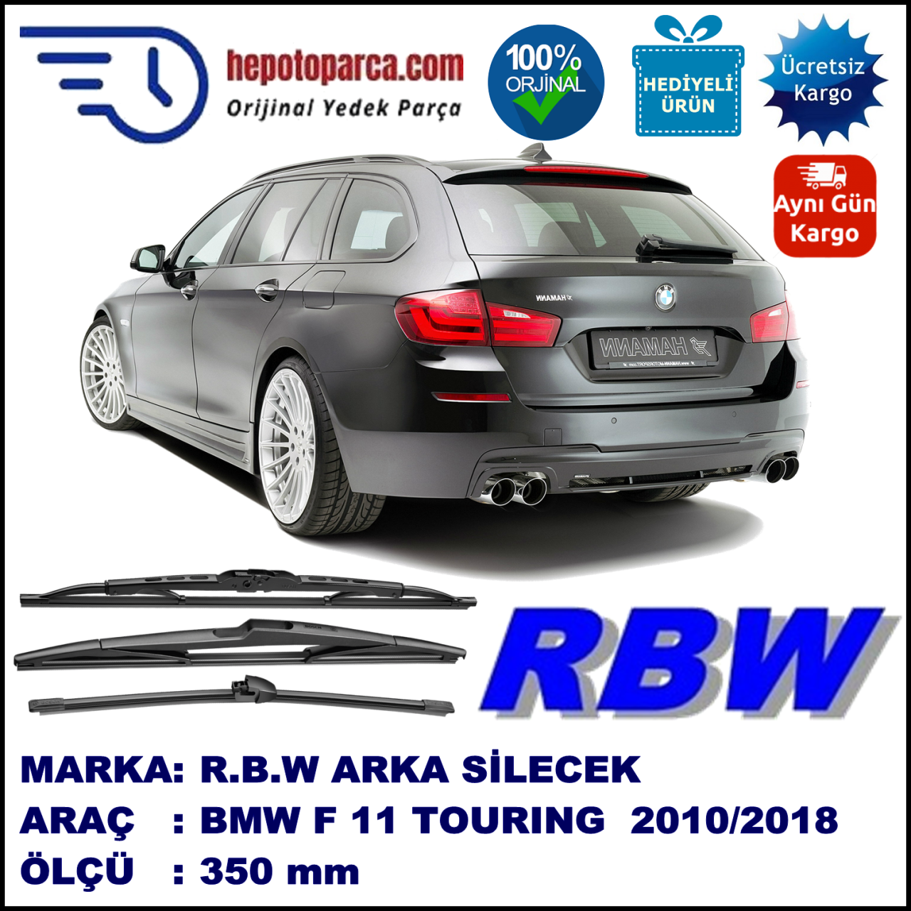 BMW 5 TOURING [F11,G31] MUZ ARKA SİLECEK RBW ARACA ÖZEL (2010→)