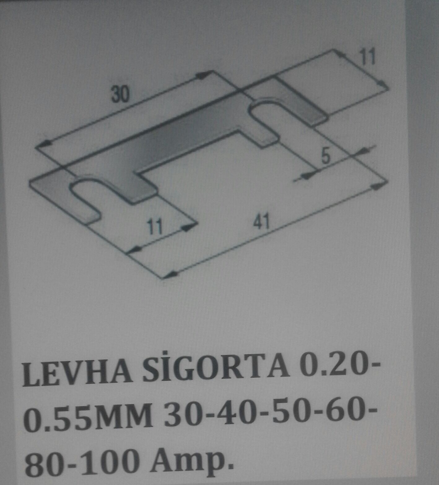 LEVHA SİGORTA MTA (SAC) 50 AMP. 0200297