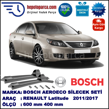RENAULT Latitude  01.2011-..., 600 / 400 mm. BOSCH AEROECO Aparatlı Muz Silecek