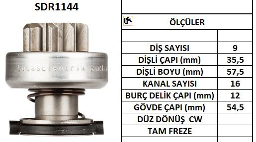 SDR1144  MARS DISLISI-9DIS  F-250 COM MOTOR-  PEUGEOT PARTNERBERLINGO