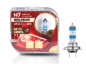 22197 UV H7 12V 55 PX26d ULTRA VISION +200% FAZLA