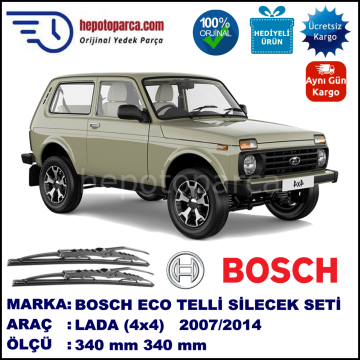 LADA 4x4  06.07-... 340 / 340 mm. BOSCH ECO Telli Silecek 2'li Takım