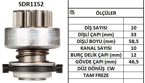 SDR1152  MARS DISLISI-10DIS CHRYSLER DODGE RA M