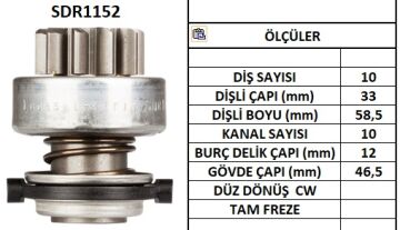 SDR1152  MARS DISLISI-10DIS CHRYSLER DODGE RA M