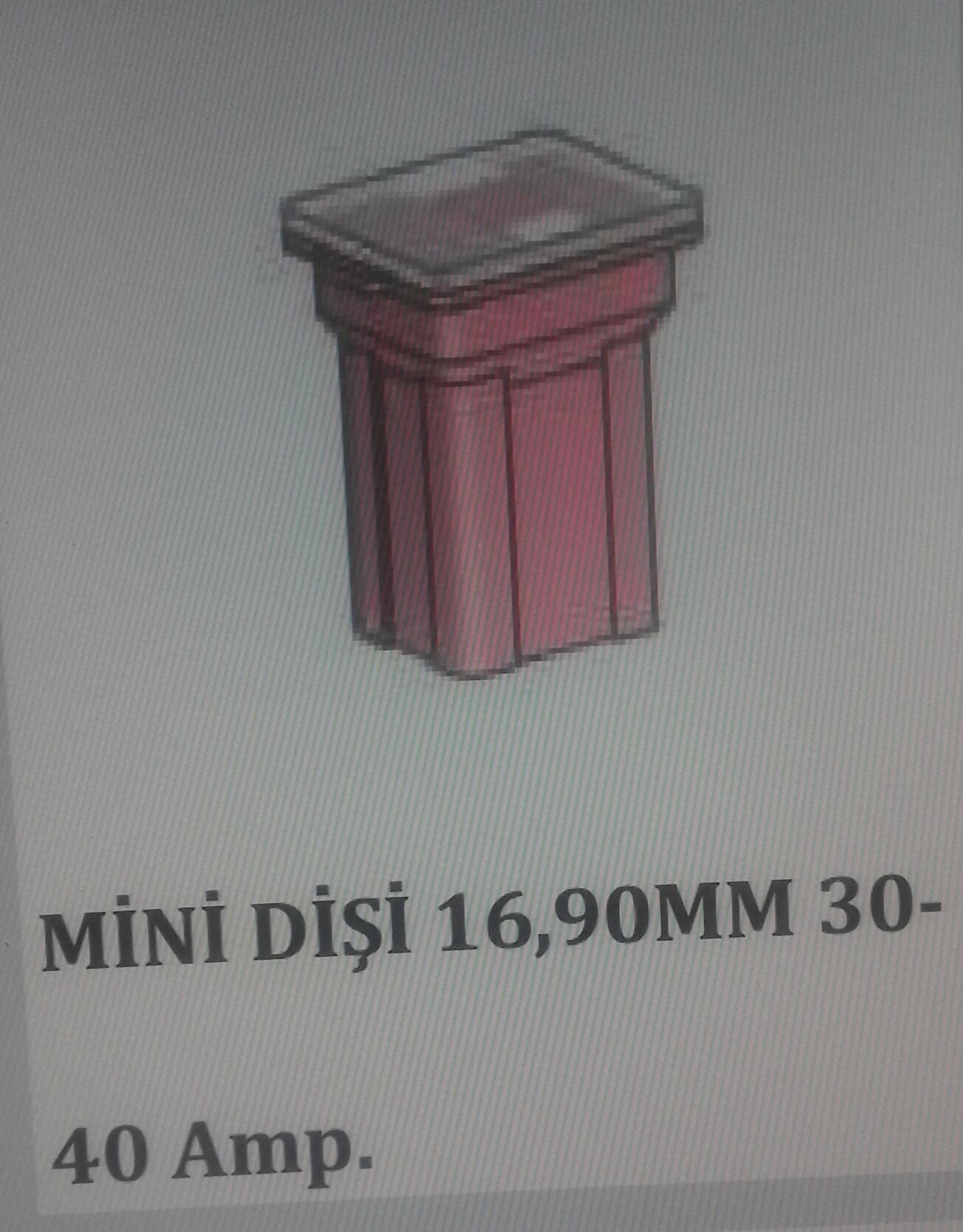 MİNİ DİŞİ  SİGORTA MTA 40 AMP.04.73040 27*16,90