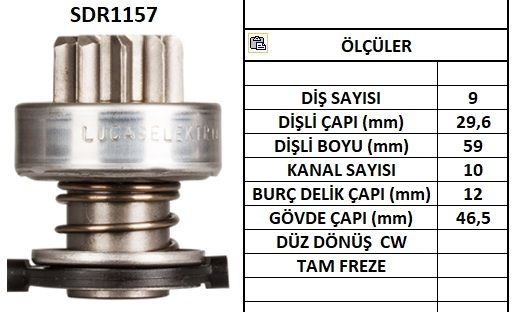 SDR1157  MARS DISLISI-9DIS BMW SERISI 5,7,8,X 5
