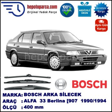 ALFA ROMEO 33 Berlina [907] 400 mm 01.1990-10.1994 BOSCH Arka Silecek