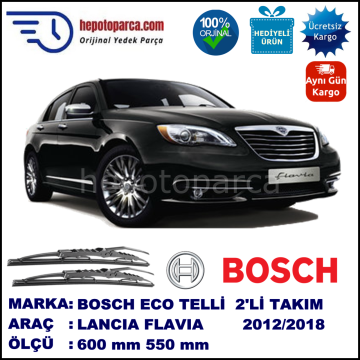 LANCIA Flavia  03.12-... 600 / 550 mm. BOSCH ECO Telli Silecek 2'li Takım