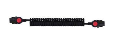 14-056  15'Lİ TIR ELEKTRİK RÖMORK FİŞİ POLİÜR ETAN KABLOLU  ( 4,5 metre ) 8KA007648051 51276598 JAEGER 15400015 641011 FORD 5C4613B576AA FORD 5C4613N406AA