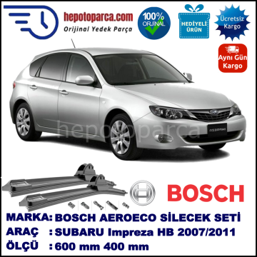 SUBARU Impreza  [G12/G22] 06.2007-12.2011, 600 / 400 mm. BOSCH AEROECO Aparatlı Muz Silecek