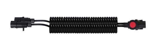 14-057T  15'Lİ TIR ADAPTÖR RÖMORK  FİŞİ PLAST İK POLİÜRETAN KABLOLU  ( 4,5 metre ) TERMİNALLİ ÇİFT ÇIKIŞ