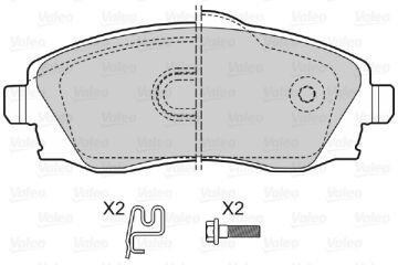 598456 DİSK FREN BALATASI (ÖN) OPEL CORSA (00) COMBO 1.7 Di,1.7 Dti (02) 1605081 1605092